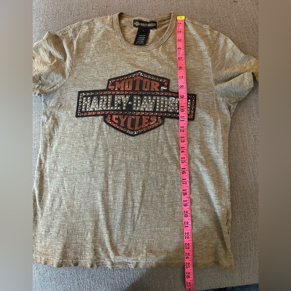 Harley-Davidson Beige Short Sleeve Tee - Picture 4 of 5